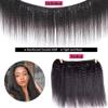 Aelinsi Brazilian Hair Kinky Straight Bundle for Black Women 12A 100% Unprocessed Virgin Hair Yaki Straight One Bundle 20 Inch Double Weft Wet 150% Density view 4