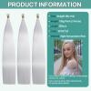 Locescsoc 28 Inch Straight Hair Extensions 150g 3 Packs Bone Straight Braiding Hair, Soft Synthetic Bundles Crochet Braids Hair Bundles for Braiding (white, 28 Inch 3 Bundles) view 2