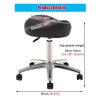 JAVPTAV Saddle Chair,Adjustable Saddle Seat Stool for Artists Office Worker, Workshop Beauty Spa Tattoo Massage Adjustable Stool, Hygienist Nurse Saddle Rolling Chair(Black) view 2