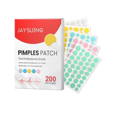 Uilita Patch Cosmetics - Hydrocolloid Acne Pimple Patch for Covering Zits and Blemishes in Face and Skin (200PCS)(Multi-Colored(200pcs))