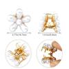 12 Pcs Small Mini Pearl Hair Claw Clips with Flower Design Pins Artificial Bangs Clips Decorative Hair Accessories for Women Girls Kids view 4