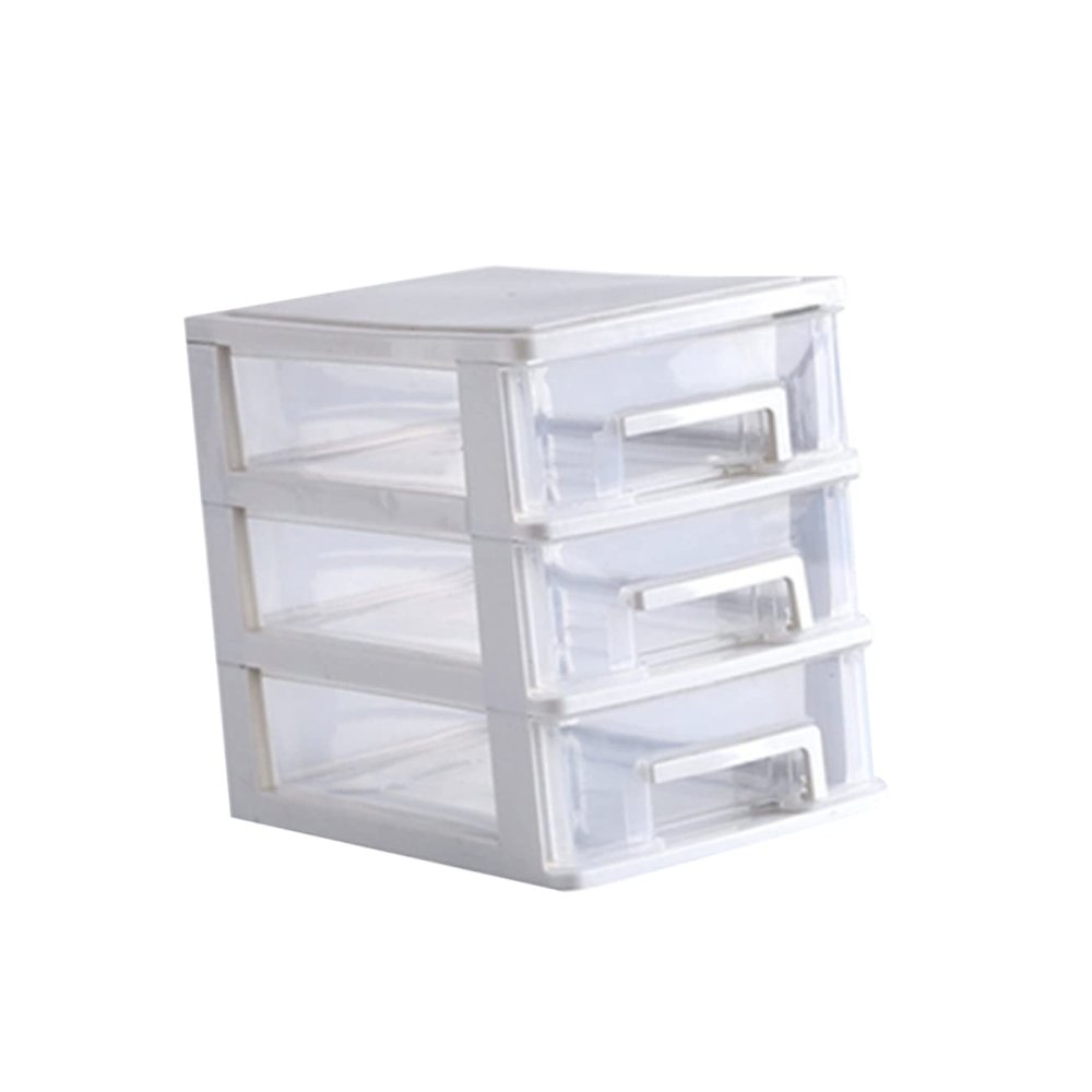 IMIKEYA Type Storage Box Layers Plastic Desktop Organizer Cosmetics Storage Easy to Find Your Items