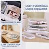 3PCS Clear Hard Plastic Zipper Case, Double Zippers Hard Pouch, Portable Travel Organizer Bin Clear Makeup Bag for Toy Storage, Snack Bag, Cosmetics, Pencil Case, Diaper Bag, Toiletry Bag (1L+1M+1S) view 4