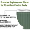 2 Pack Green Replacement Blades for Meridian Trimmer, Trimmer Replacement Blade for Meridian Electric Body Onyx Sage view 3