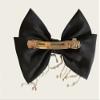 2 colors Korean version small fragrant style high ponytail top clip spring clip hair accessory fashionable temperament tassel rhinestone handmade bow hair clip (black) view 2