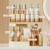 2 Tier Makeup Organizer, 360 Rotatable Cosmetic Storage Box, Large Capacity Countertop Organizer for Bathroom, Dressing Table, Skincare Products, Perfumes, Easy to Install, Ideal Gift (Tawny) view 2