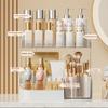 2 Tier Makeup Organizer, 360 Rotatable Cosmetic Storage Box, Large Capacity Countertop Organizer for Bathroom, Dressing Table, Skincare Products, Perfumes, Easy to Install, Ideal Gift (White) view 2