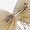 2 colors Korean version small fragrant style high ponytail top clip spring clip hair accessory fashionable temperament tassel rhinestone handmade bow hair clip (apricot) view 4