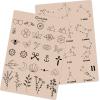 Guapa 3PCS Fine Line Fake Mini Tattoo Practice Pad  Realistic Tattoo Training with Nature-Inspired Designs Printed on Silicone Skin (Pink) view 4