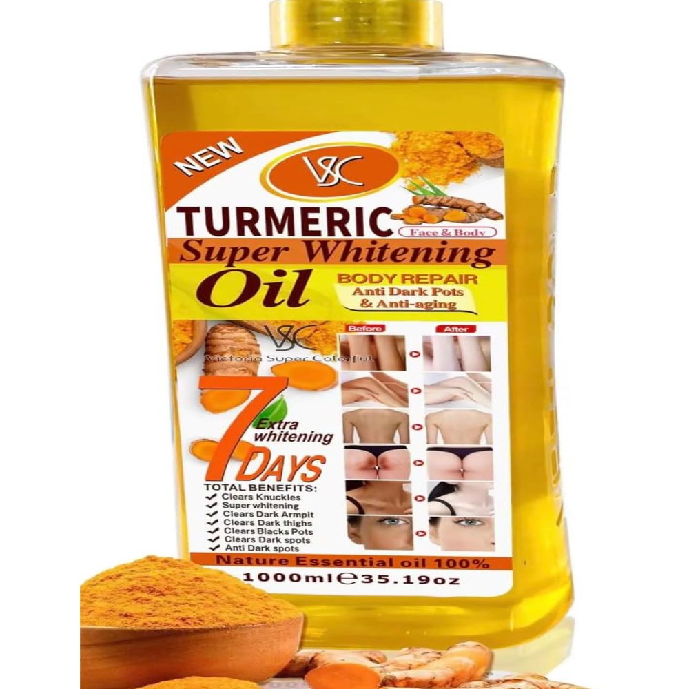 Soft 7 Oil, Soft 7 Turmeric Oil, Moisturizing Nourishing for Face and Body, Natural Moisturizing Body Oil for All Skin Types (1pcs) 35.19 OZ 1000ml