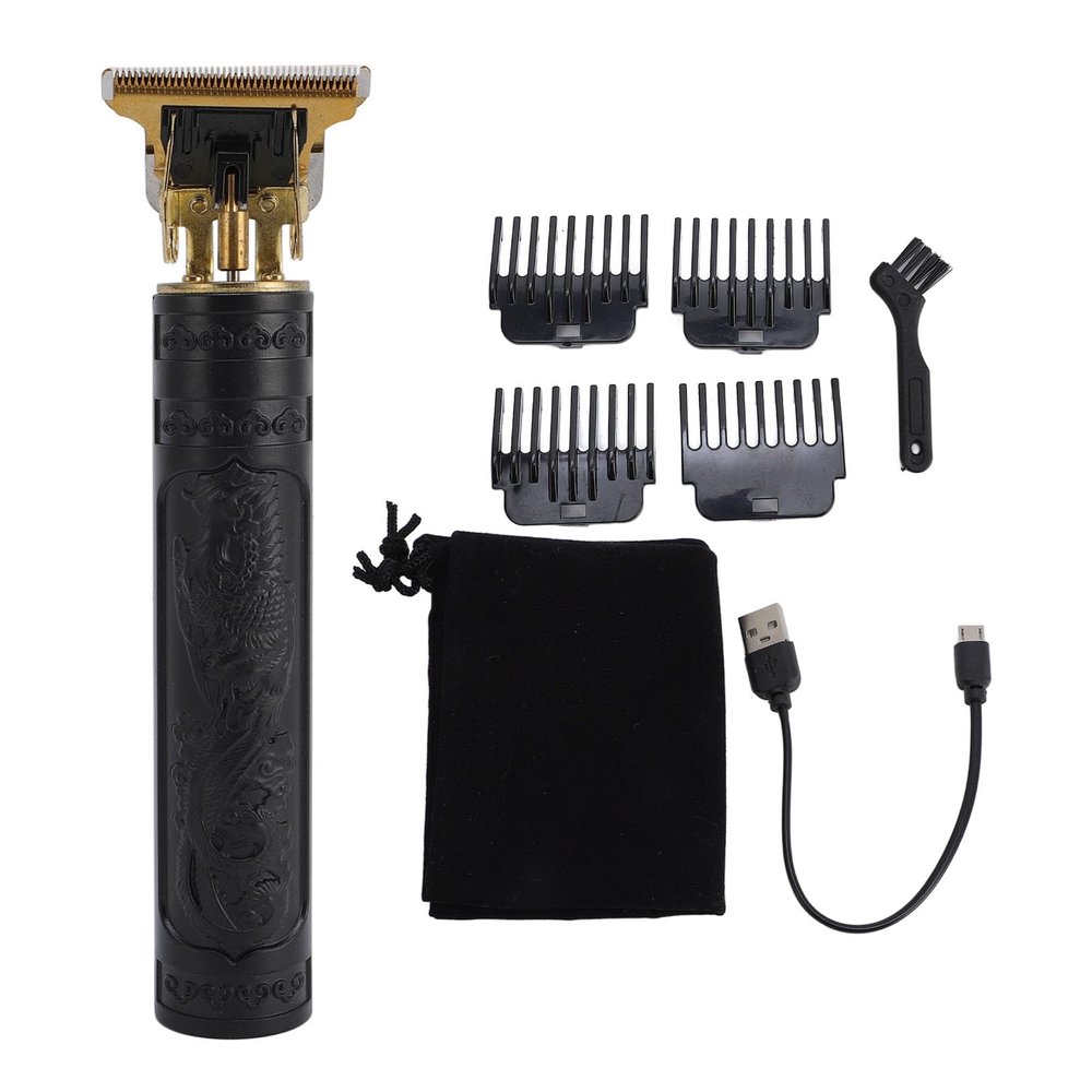 AYNEFY Hair Trimmer Set, Electric Beard Trimmer Hair Cutting Clippers with 4 Guiding Combs Multifunction Beard Grooming Kit Ergonomic Design Accuracy T Blade for Home Salon (Black)
