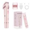 2025 2-in-1 Bikini Trimmer for Women - Painless Electric Razor, IPX7 Waterproof Dual Head Body & Facial Hair Remover for Sensitive Skin(Pink) (Pink) view 1