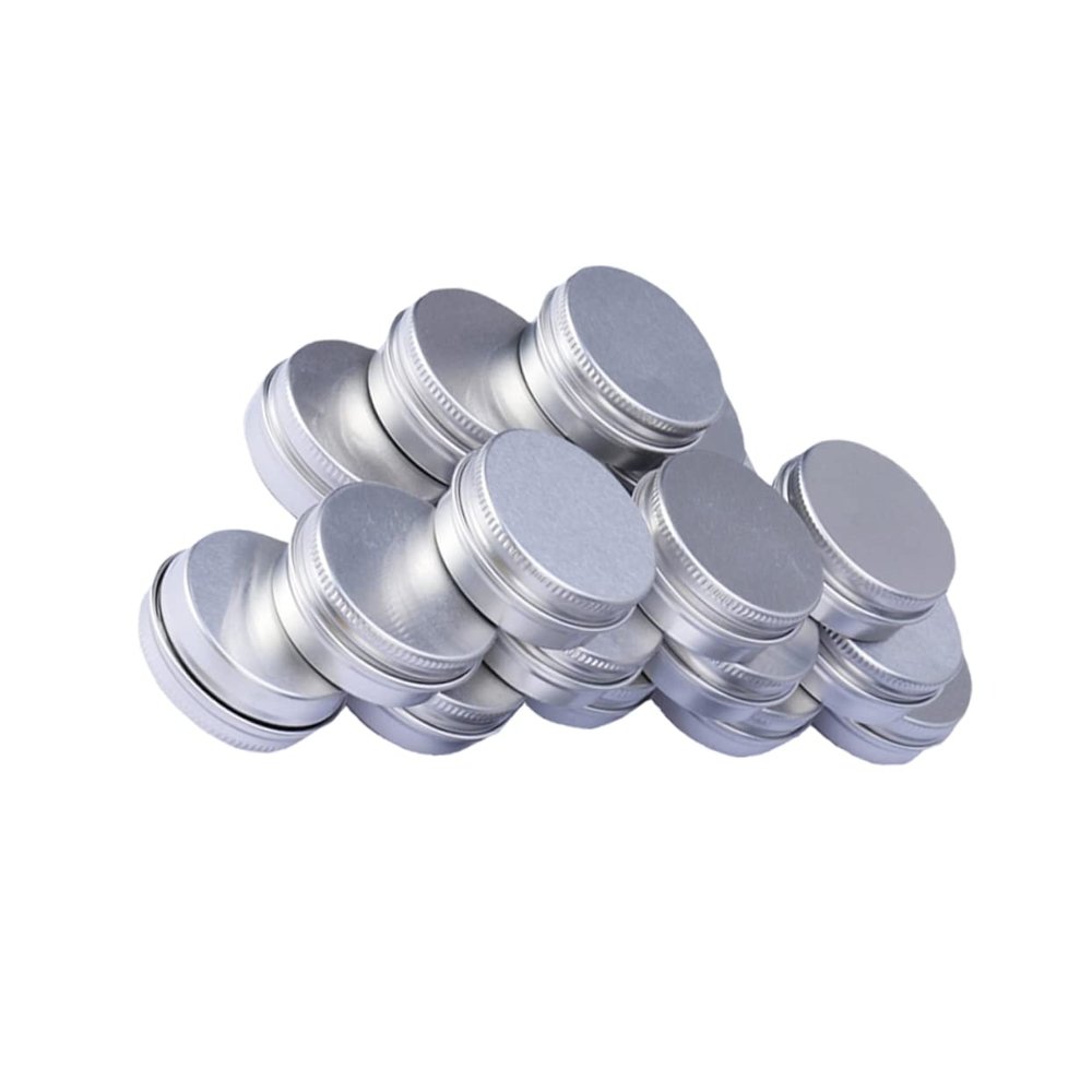 24pc 30g Aluminum Pot Jars with Lids Leakproof Travel Jars for Cosmetics Sturdy Aluminum Material for Makeup Creams and Beauty Products/169