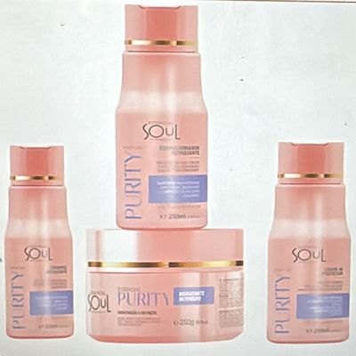 ESSENCIAL Soul Purity Hair Care Set, Professional Home Treatment Collection, Pink, 250ml