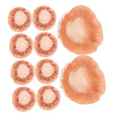 BIUDECO 10pcs Reusable Mesh Bun Covers Lace Trim for Dancers and Everyday Use Elegant Hair Nets for Scenarios