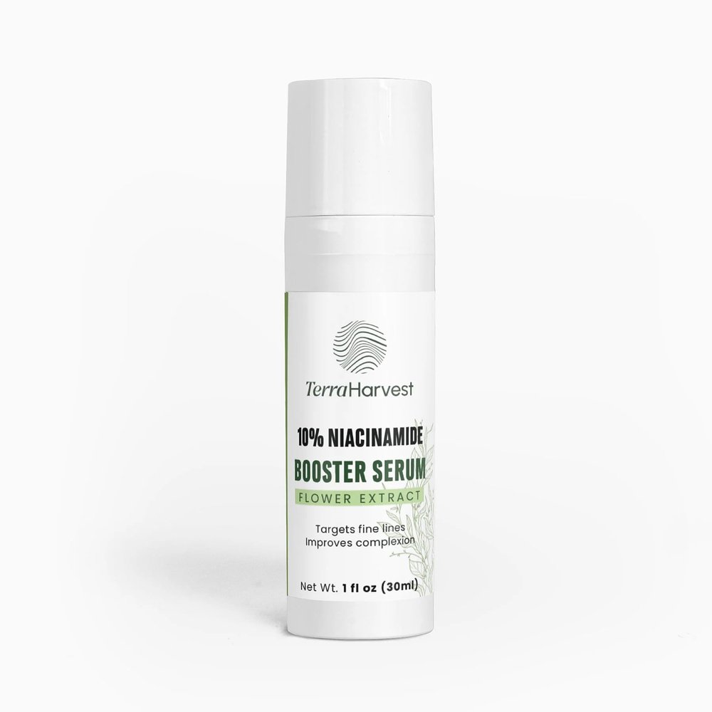 10% Niacinamide Serum Booster  Pore Minimizer & Skin Brightening Formula with Sodium Hyaluronate & Chamomile Extract  Hydrating & Balancing Face Serum for Radiant, Even-Toned Skin  1 fl oz