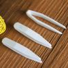 50 Pcs White Mini Plastic Tweezers, Fixed Double Eyelid Sticker Tweezers, Makeup Tool, Contact Lens Clip, Hair Removal Tweezers for Double Eyelid, Beauty Tweezers view 4