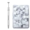 100-Piece Soft Nail Art Sponges for Ombre  Includes Grabbing Pen & Brush for Gradient Manicure Designs (White) view 1