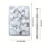 100-Piece Soft Nail Art Sponges for Ombre  Includes Grabbing Pen & Brush for Gradient Manicure Designs (White) view 4
