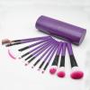 12pcs makeup brush barrel brushes, beginner makeup brushes, foundation and blush brushes, multi-purpose beauty tools(Purple) view 1