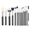 15 pieces of animal hair makeup brush sets commonly used by makeup artists in makeup schools, complete set of real hair makeup tools(15 makeup brushes) view 1