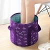 Collapsible Bucket for Soaking Feet, Purple Portable Travel Foot Bath Tub, Foot Soaking Bath Basin Portable, Foot Spa Soaking Feet Home Pedicure Basin Outdoor Camping view 4