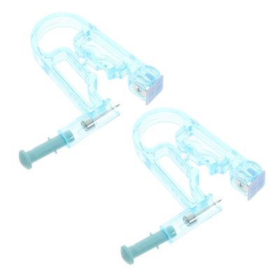 Baluue 2pcs Ear Piercing Kit Piercing Gun Ear Stud Piercer No Pain Safe Disposable Needle for Boys and Girls Adults Portable Design