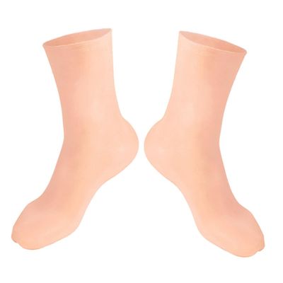 GOOHOCHY 1 Pair Overnight Moisturizing Socks for Dry Cracked Feet Reusable Socks with Honeycomb Cushioning for Enhanced Comfort Hydrating Foot Care Socks (Size L: 40-44)
