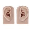 Fockety Reusable Silicone Ear Model, Flexible Human Skin Ear Piercing Training Props, Compact &, Suitable for Acupuncture, Novices, and Beauty Training Institutes (Dark Skin Tone) view 1