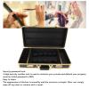Asixxsix Barber Carrying Case, Profesional Metal Hair Stylist Organizer Case with Portable Handle and 3 Digit Security Number Combination Lock, Travel Barber Suitcase Barber Supplies Case view 3