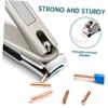 ASAKKURA 360degree Multi-Angle Nail Trimmer Fingernail Toenail Cutter Portable Nail Clipper File Leather Case view 3