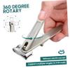 MUSISALY 360 Degree Rotatable Nail Clipper Set with Leather Case Ergonomic Fingernail Trimmer for Men and Women for Travel and Grooming view 2