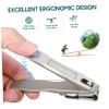 MUSISALY 360 Degree Rotatable Nail Clipper Set with Leather Case Ergonomic Fingernail Trimmer for Men and Women for Travel and Grooming view 4