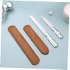 BELLIFFY 2pcs Stainless Steel Nail File Grooming Kit for Men Women Double Sided Manicure Tool Leather Case view 2