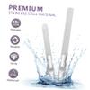 BELLIFFY 2pcs Stainless Steel Nail File Grooming Kit for Men Women Double Sided Manicure Tool Leather Case view 3