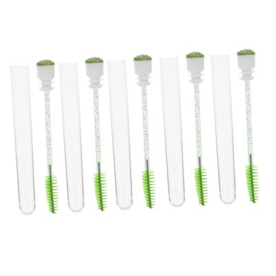 LALADEFIEE 10pcs Glitter Eyelash Extensions Brush Tube Ergonomic Lash Brow Comb for Easy Application and Separation for Makeup Lovers and Professionals Deep