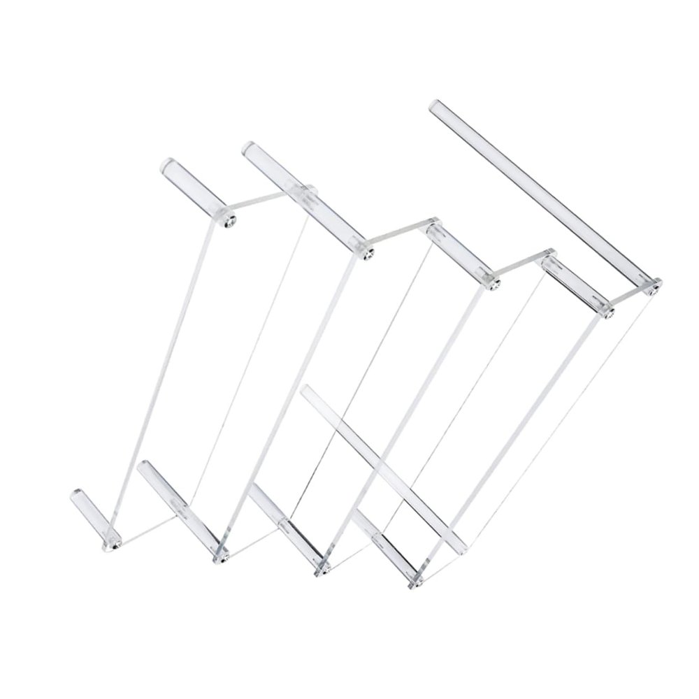 GARVALON 4 Tier Acrylic Display Stand, Storage Rack Shelf Organizer