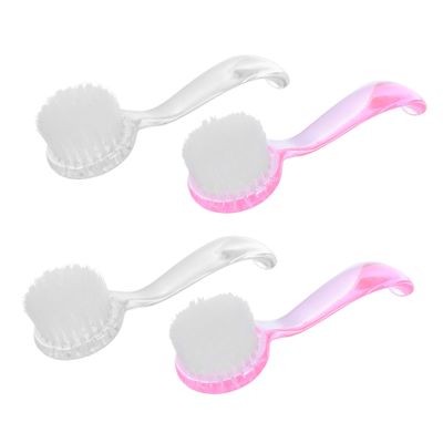 Healvian 4pcs Nail Scrubbing Brush Ergonomic Handle for Fingernail and Toenail Cleaning Includes and Brushes for Home and Salon Use