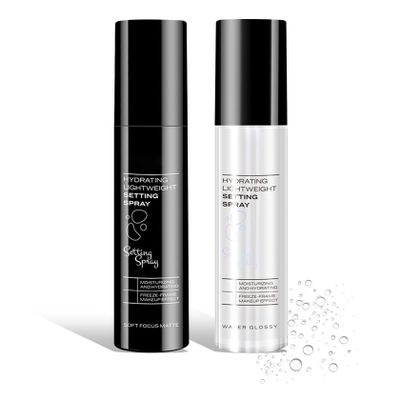 2PCS Makeup Setting Spray Set for Face, Weightless Long Lasting Waterproof Fixing Makeup Setting Face Spray, Smudge-proof, Hydrating & Refreshing Setting Spray Makeup for All Skin Type(C)