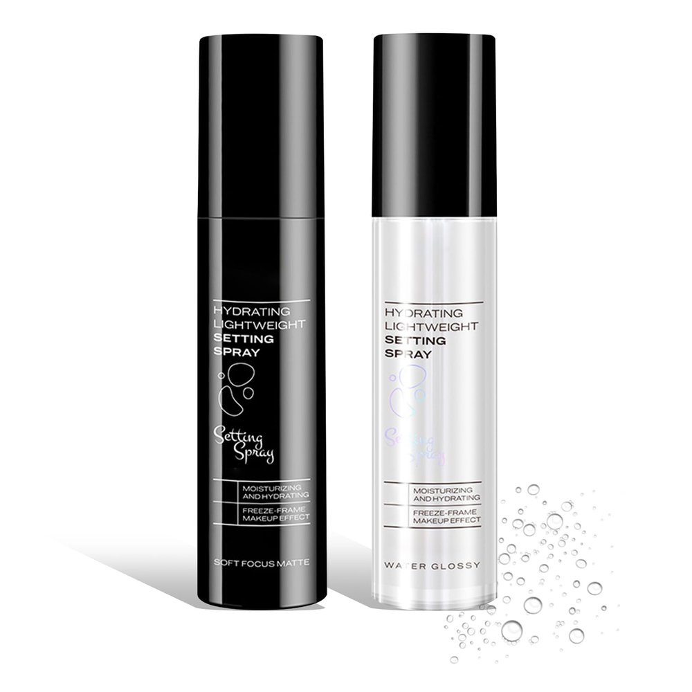 2PCS Makeup Setting Spray Set for Face, Weightless Long Lasting Waterproof Fixing Makeup Setting Face Spray, Smudge-proof, Hydrating & Refreshing Setting Spray Makeup for All Skin Type(C)