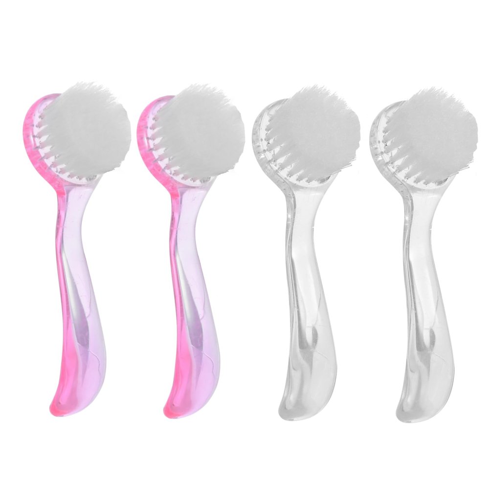 LALADEFIEE 4pcs Handle Grip Nail Brush Fingernail Cleaner for Nail Cleaning Comfortable Handle Design for Includes Brushes