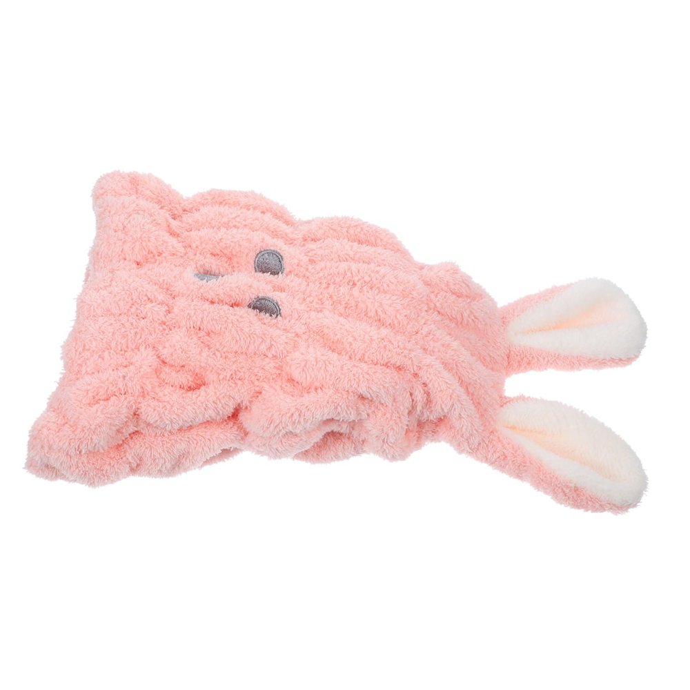 Baluue Cute Cartoon Bunny Hair Drying Cap Boys and Girls Hair Dry Towel Wrap Fast Drying Hat Dryer Cap for Boys and Girls Shower
