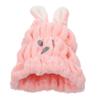 AUTSUPPL Cute Cartoon Bunny Hair Drying Hat Absorbent Hair Wrap for Wet Fast Drying Towel Cap Soft Fleece Dryer Alternative view 1