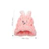 AUTSUPPL Cute Cartoon Bunny Hair Drying Hat Absorbent Hair Wrap for Wet Fast Drying Towel Cap Soft Fleece Dryer Alternative view 2