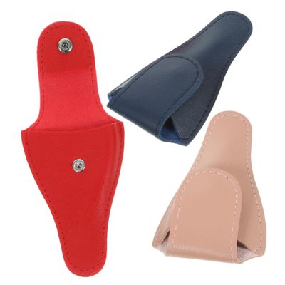 Lurrose 3pcs Nail Scissor Cuticle Scissor Bag Pedicure for Women Buckle Design Tools Storage Case