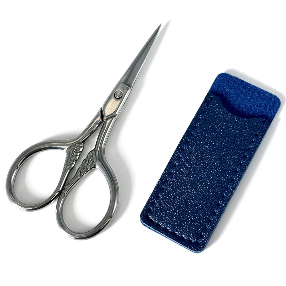 Eyebrow Scissors for Women, Small Precision Scissor Stainless Stain, 3.5 Inch Small Scissors Beauty for Facial Hair, Brow, Eyebrows, Beard, Ear, Nose, Moustache