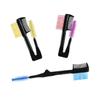 NOLITOY 3pcs Foldable Eyebrow Comb and Eyelash Curler Set Double Head Portable Eyebrow Grooming Tool Yellow for Easy Makeup Application view 1