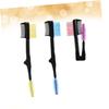 NOLITOY 3pcs Foldable Eyebrow Comb and Eyelash Curler Set Double Head Portable Eyebrow Grooming Tool Yellow for Easy Makeup Application view 4