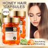 60PCS Hair Serum Oil Capsules, Moisturizing Hair Serum for Frizzy, Dry and Damaged Hair, Smooth, Non-greasy, Refreshing Long Lasting Nourishing Hair Oil for WomenHoney view 2