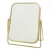 2-Sided Golden Tabletop Makeup Mirror, Square Vanity Mirror 360Rotation Dressing Table Mirror for Home Bathrom view 1